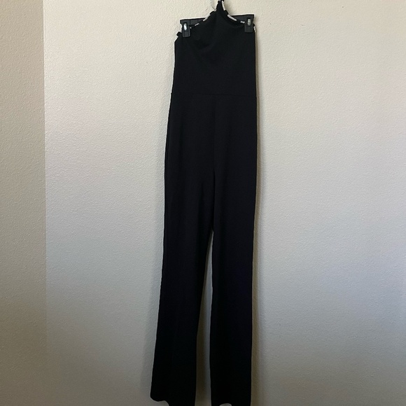 LOVERS + FRIENDS | Black Chloe Jumpsuit with Crystal Embellished Halter Neckline - Picture 3 of 15